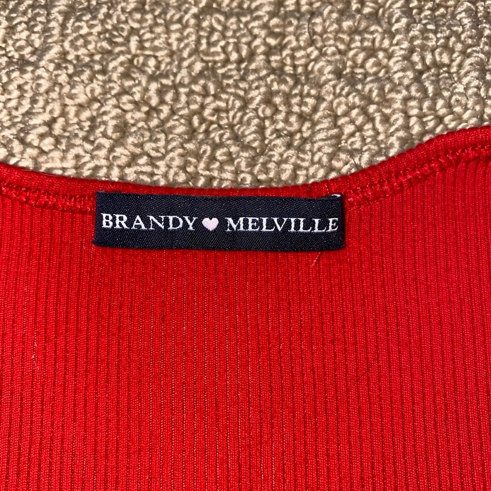 Red Ribbed Bodysuit - Picture 3 of 4
